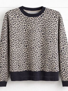 Varley Leopard Print Sweatshirt - Size XS